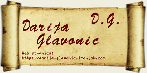 Darija Glavonić vizit kartica